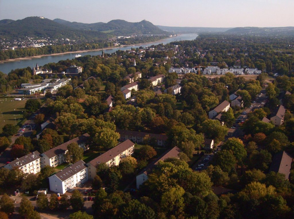American settlement from above. American settlement from above.